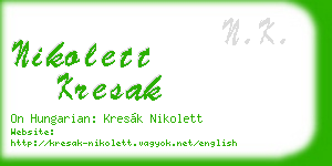 nikolett kresak business card